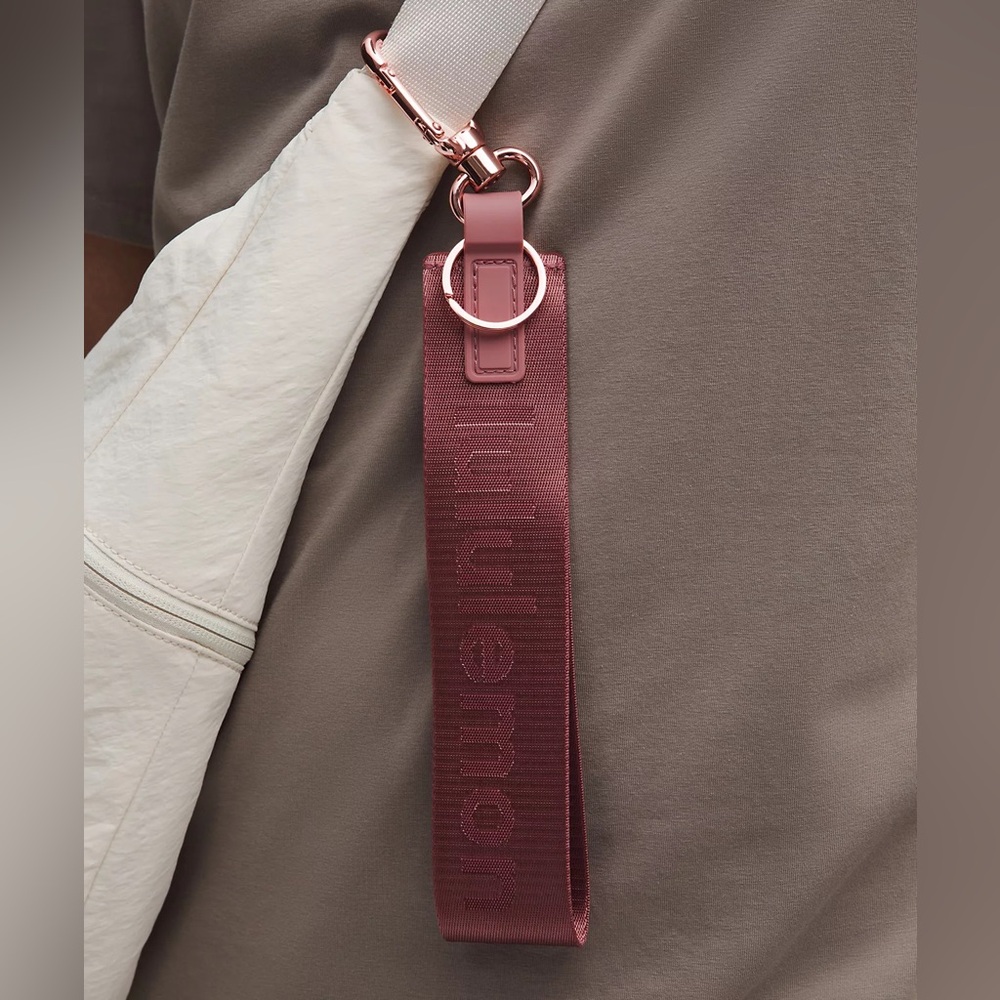 Lululemon Never Lost Keychain- Red Clay/Rockwood
